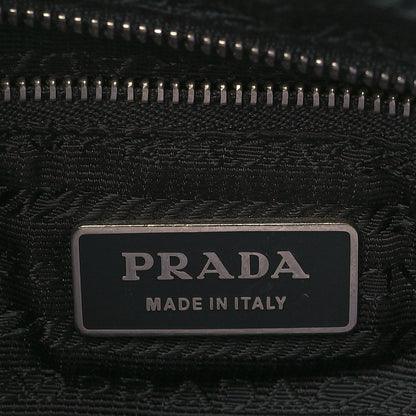 Prada Tessuto Nylon Calfskin Flat Messenger Bag Black 5 of 9