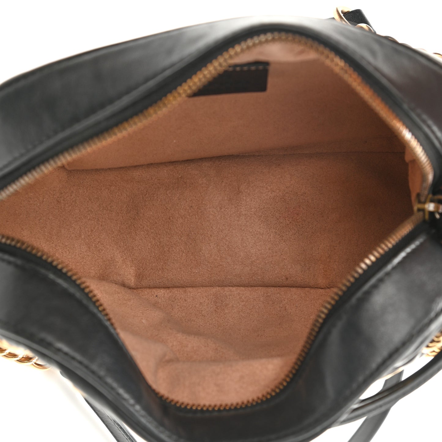 Calfskin Matelasse Animal Studs Small GG Marmont Chain Shoulder Bag Black