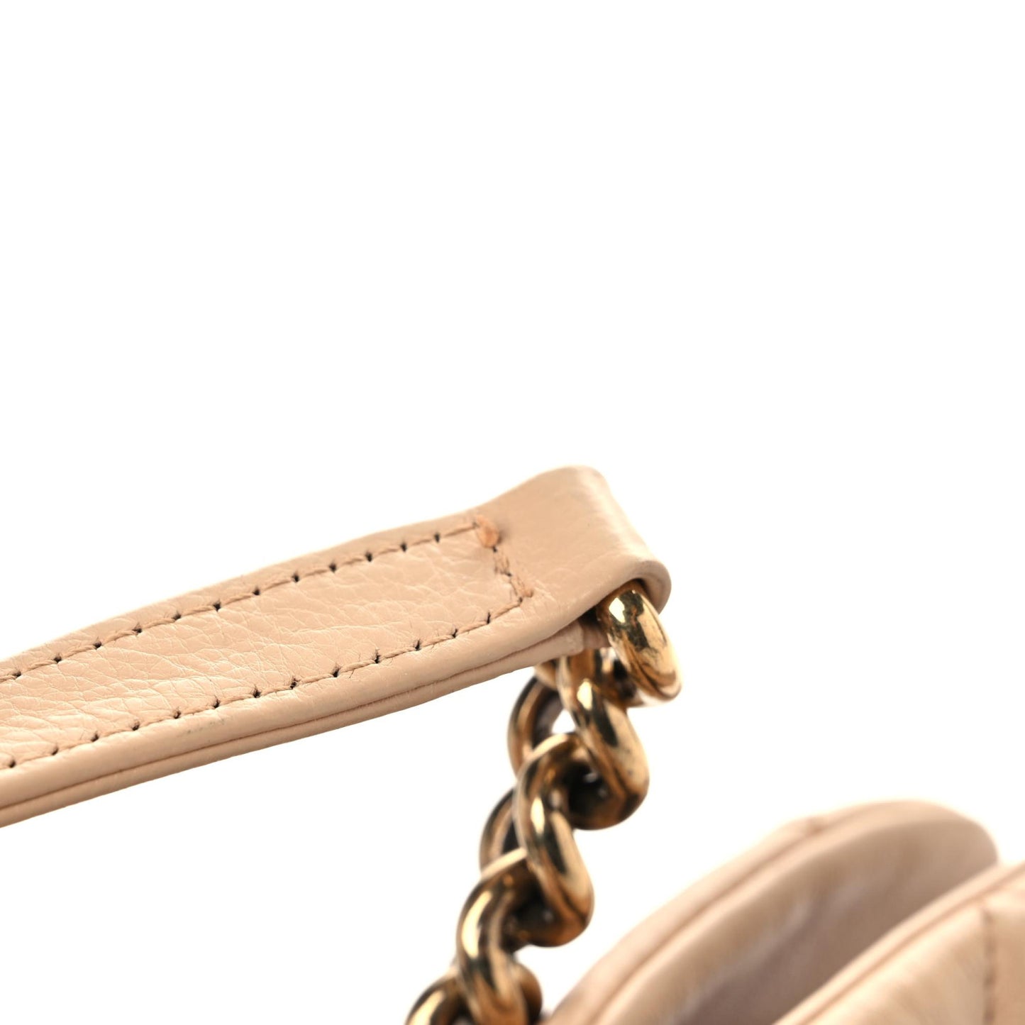 Calfskin Quilted Small CrownTote Beige
