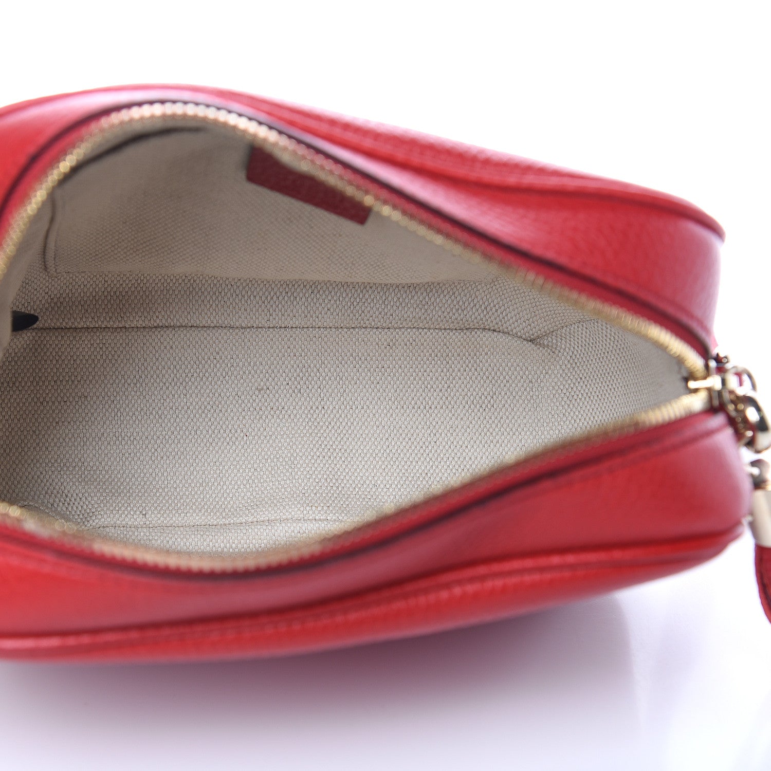 Gucci Pebbled Calfskin Small Soho Disco Bag Tabasco Red 5 of 15