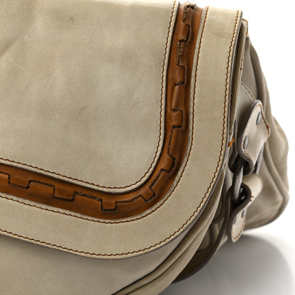Christian Dior Calfskin Medium Gaucho Double Saddle Bag Ivory 8 of 15