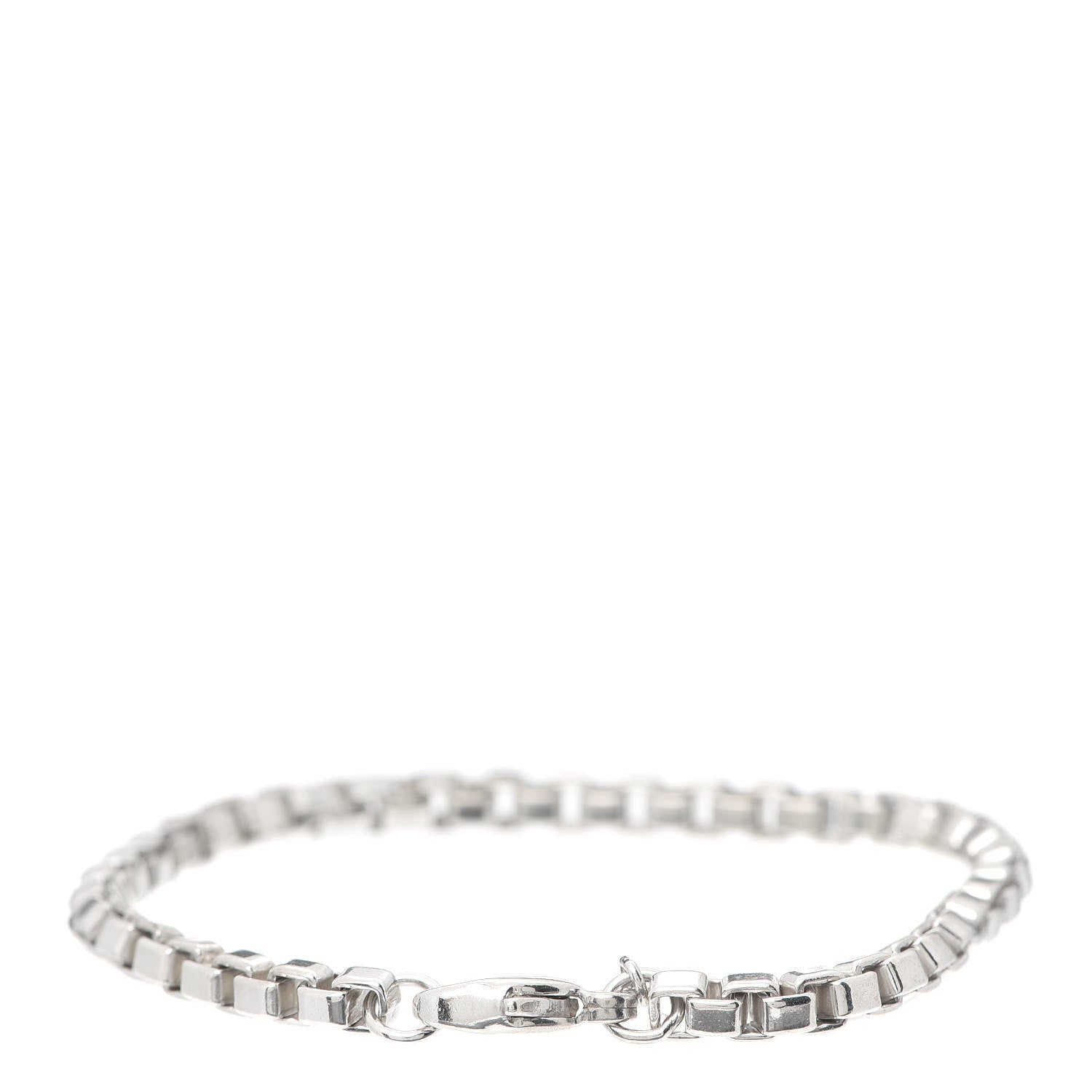 Tiffany Sterling Silver 4mm Venetian Link Bracelet 3 of 8