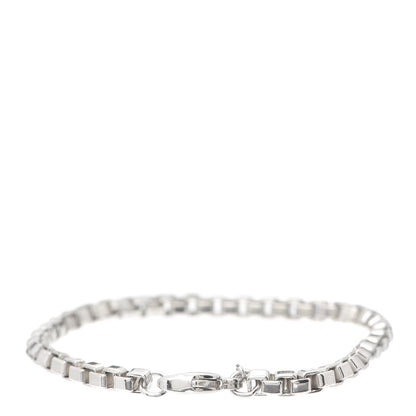 Tiffany Sterling Silver 4mm Venetian Link Bracelet 3 of 8