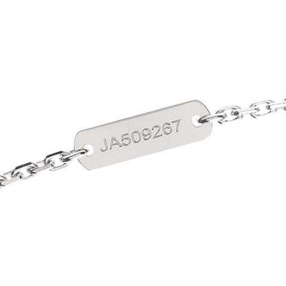 Van Cleef & Arpels 18K White Gold Chalcedony Vintage Alhambra Pendant Necklace 6 of 8