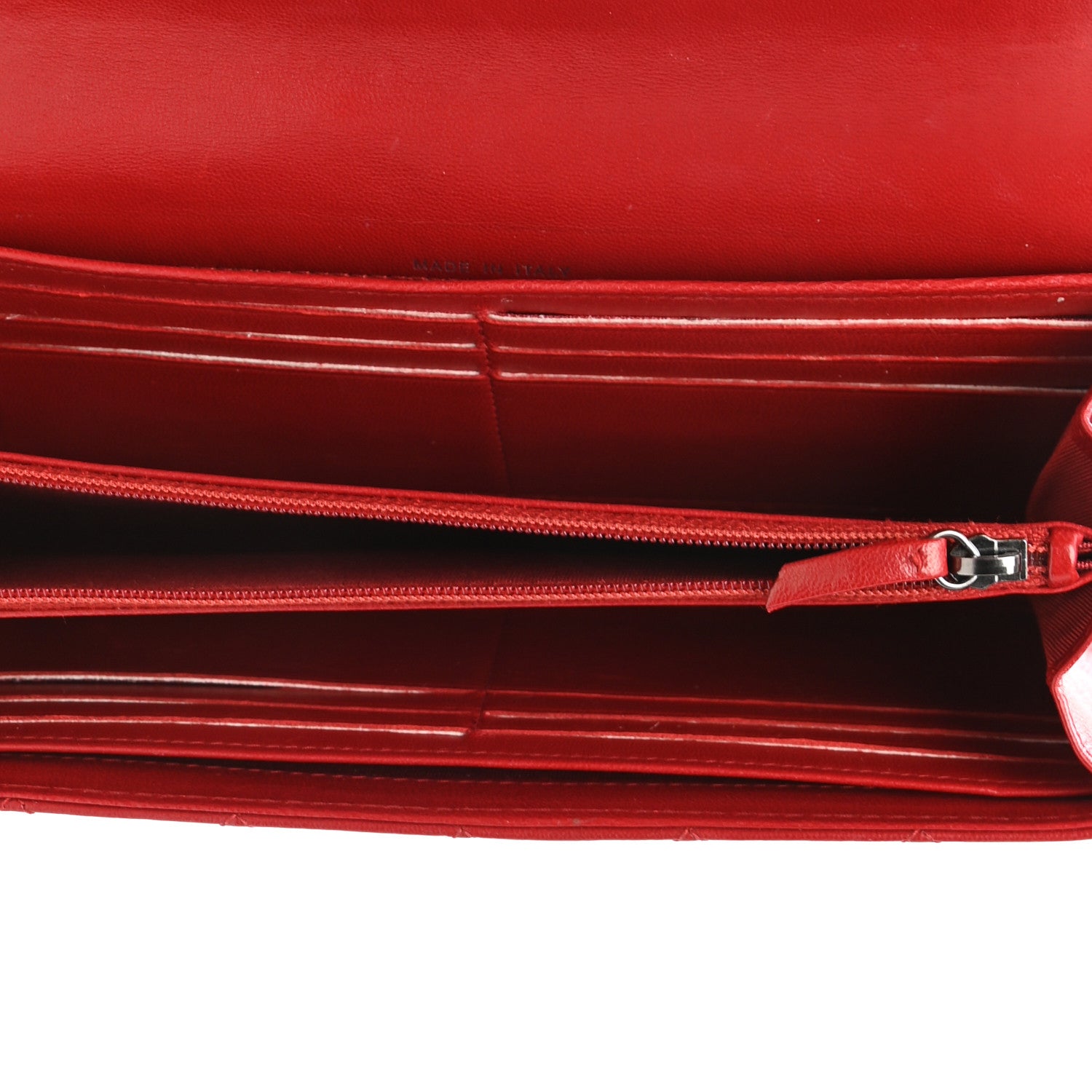 Chanel Lambskin Quilted Boy Flap Wallet Red 5 of 9