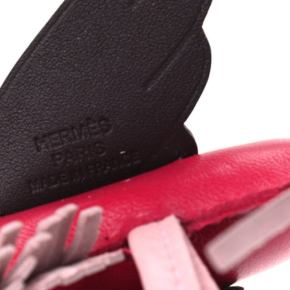 Hermes Milo Lambskin Grigri Rodeo Pegase Horse Bag Charm PM Framboise Rose Sakura Rouge Sellier 4 of 4