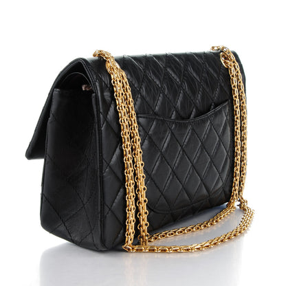 Chanel Aged Calfskin Quilted 2.55 Reissue 225 Flap Black 3 of 7