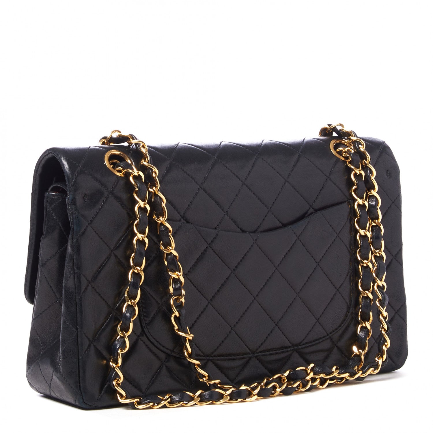 Chanel Lambskin Quilted Medium Double Flap Black 2 of 9