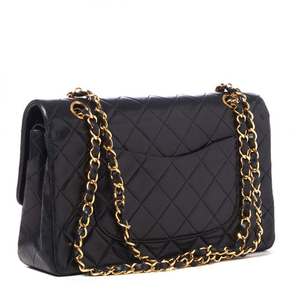 Chanel Lambskin Quilted Medium Double Flap Black 2 of 9