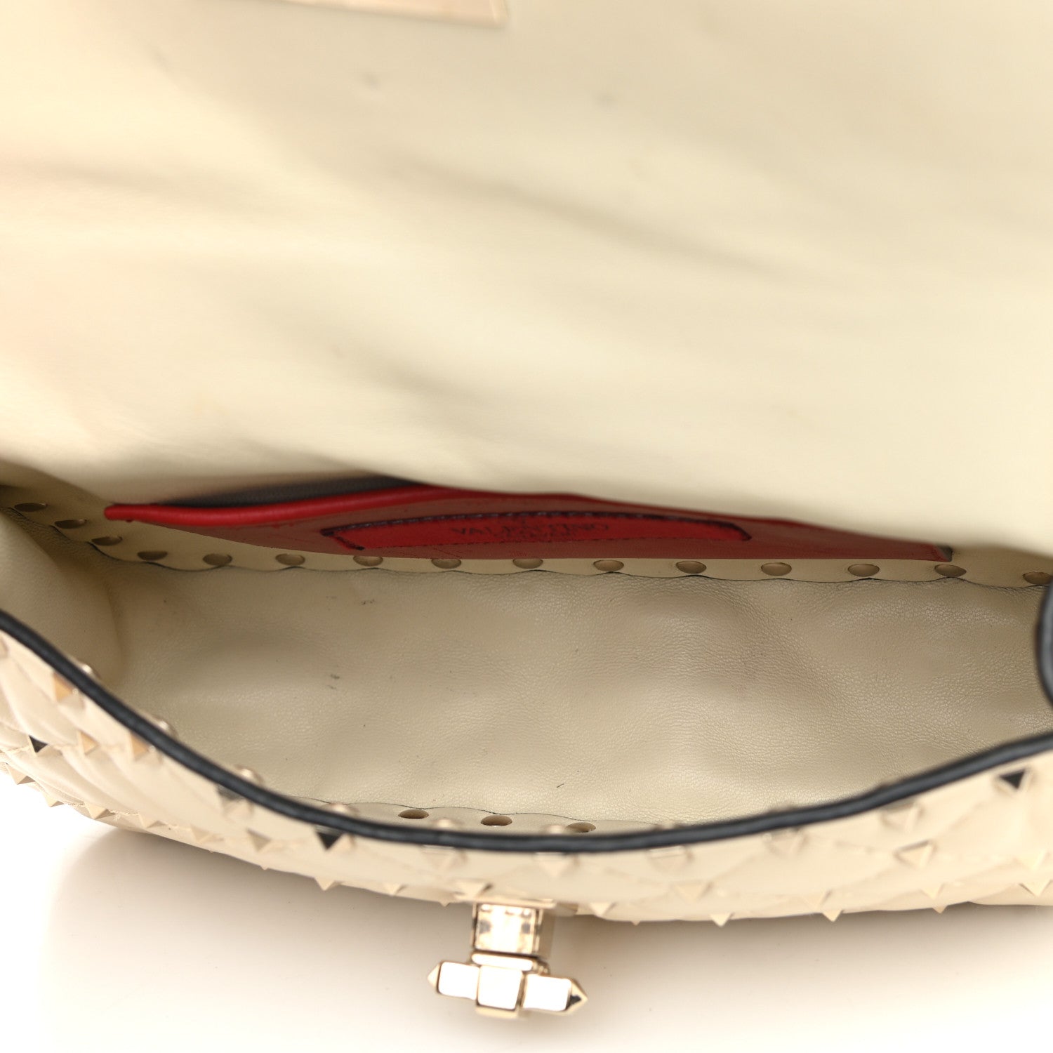 Valentino Garavani Nappa Small Rockstud Spike Shoulder Bag Light Ivory 5 of 14