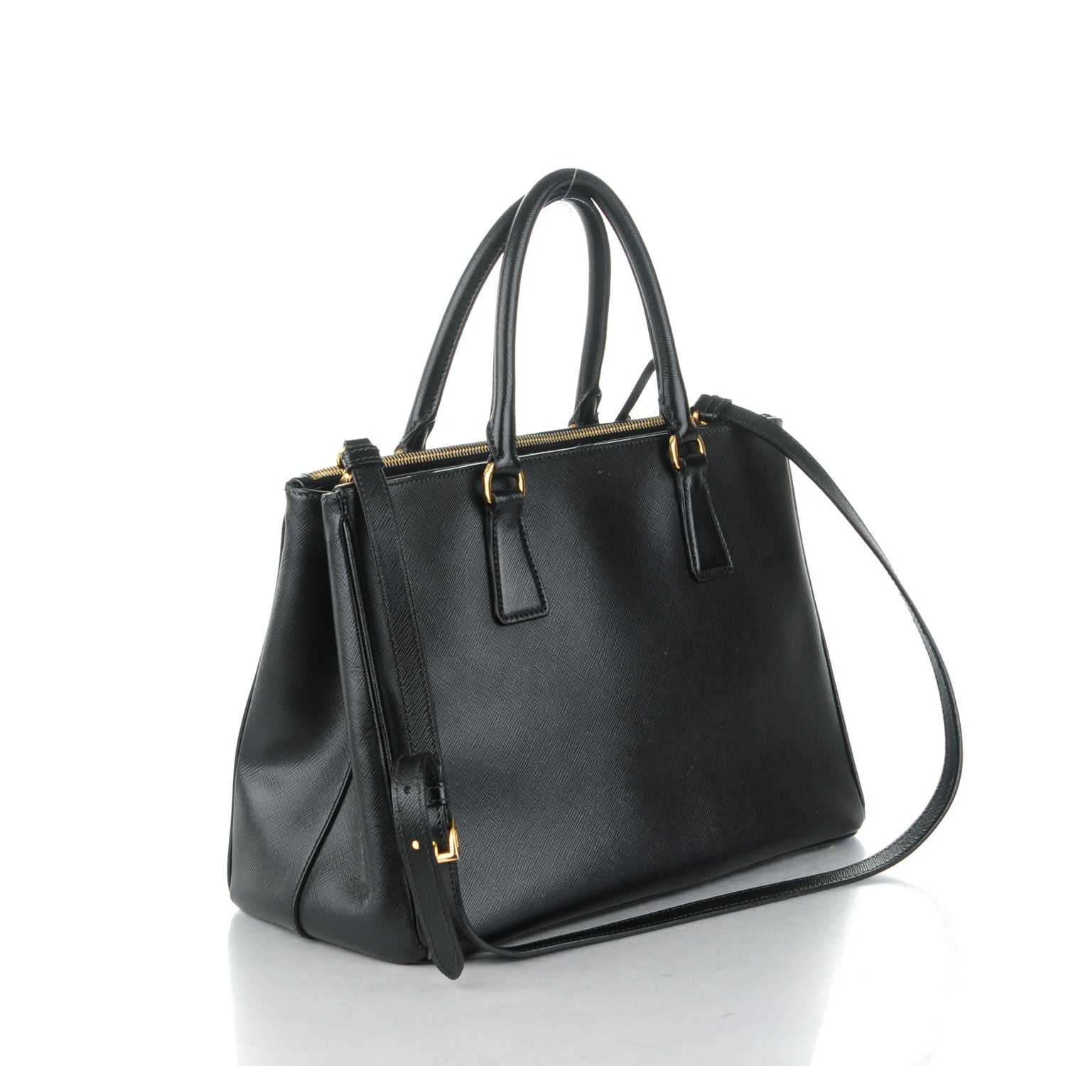 Prada Saffiano Large Galleria Double Zip Tote Black 3 of 8