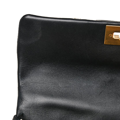 Valentino Garavani Nappa Large Roman Stud Shoulder Bag Black White 10 of 14