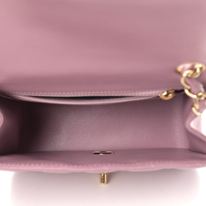 Chanel Lambskin Quilted Mini Square Flap Light Purple 5 of 12