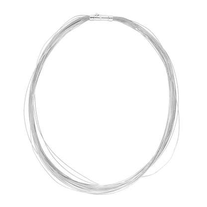 Tiffany Sterling Silver Multi Strand Wire Choker Necklace 1 of 4