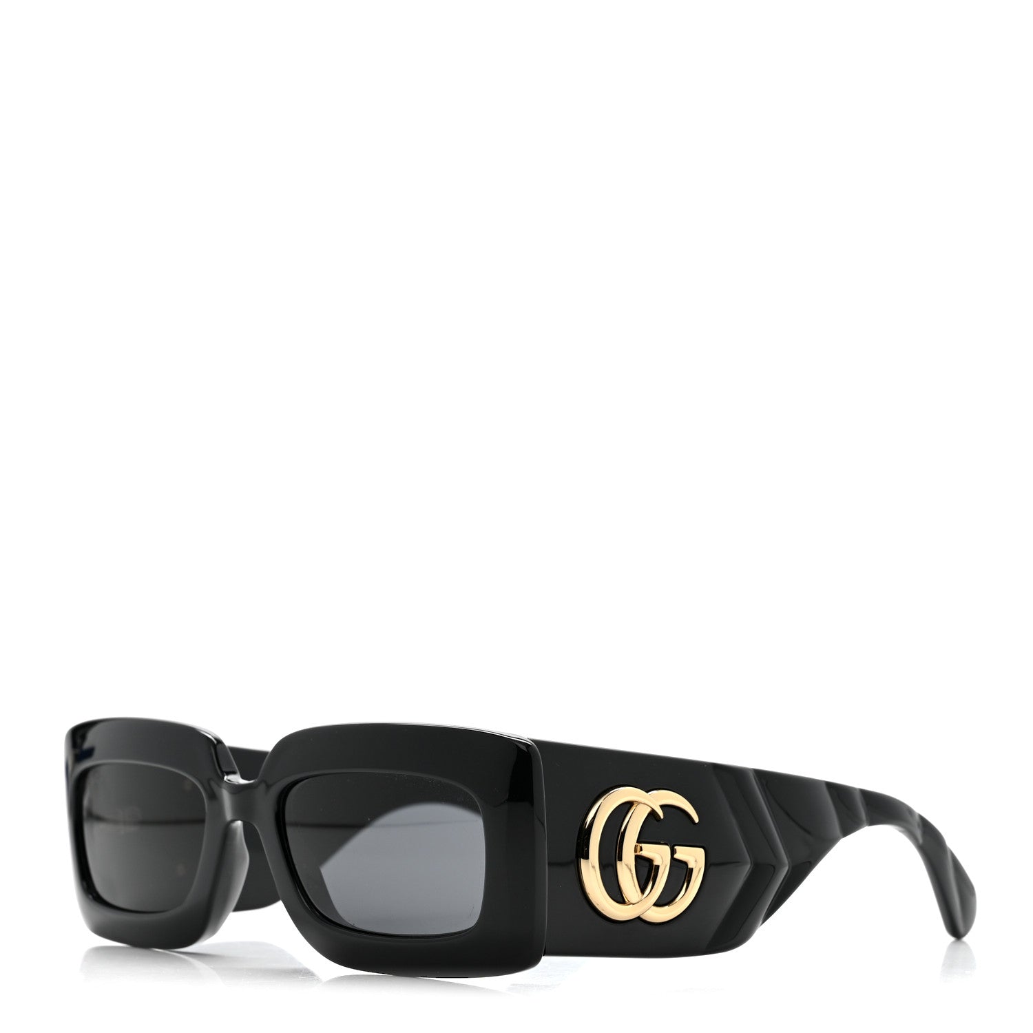 Gucci Acetate Rectangular Sunglasses GG0811S Black 1 of 8