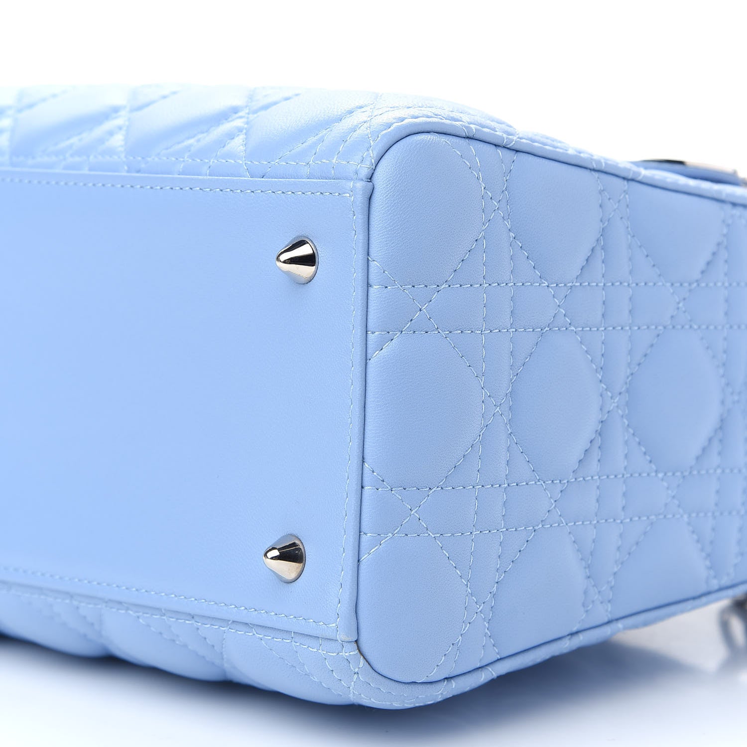 Christian Dior Lambskin Cannage Medium Lady Dior Light Blue 8 of 9