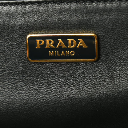 Prada Saffiano Lux East West Frame Clutch Smeraldo 6 of 7