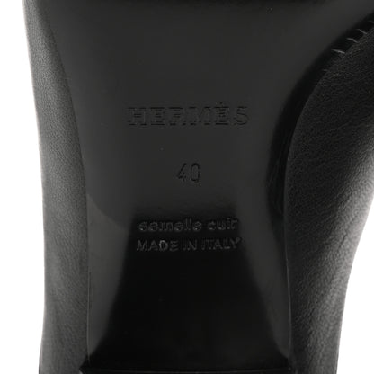 Hermes Goatskin Paradis Mules 40 Black 8 of 11