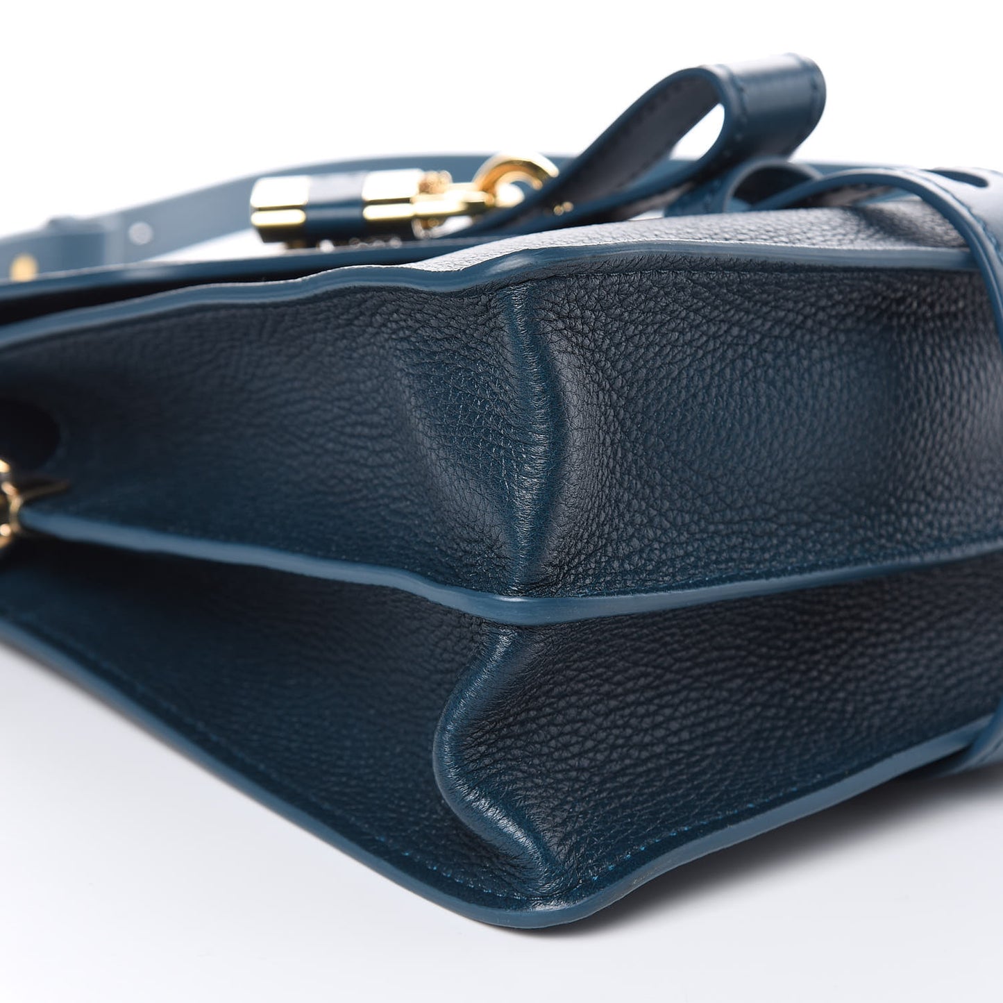 Grained Calfskin Medium Aby Day Shoulder Bag Navy Ink