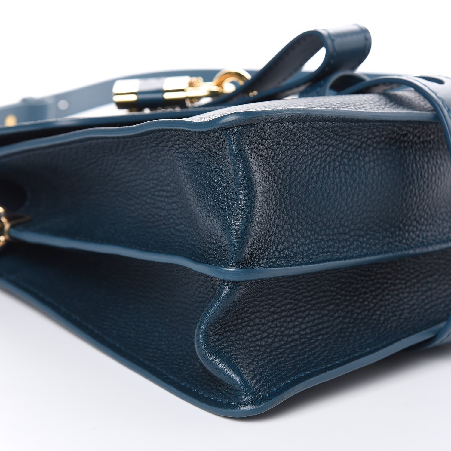 Chloe Grained Calfskin Medium Aby Day Shoulder Bag Navy Ink 8 of 9