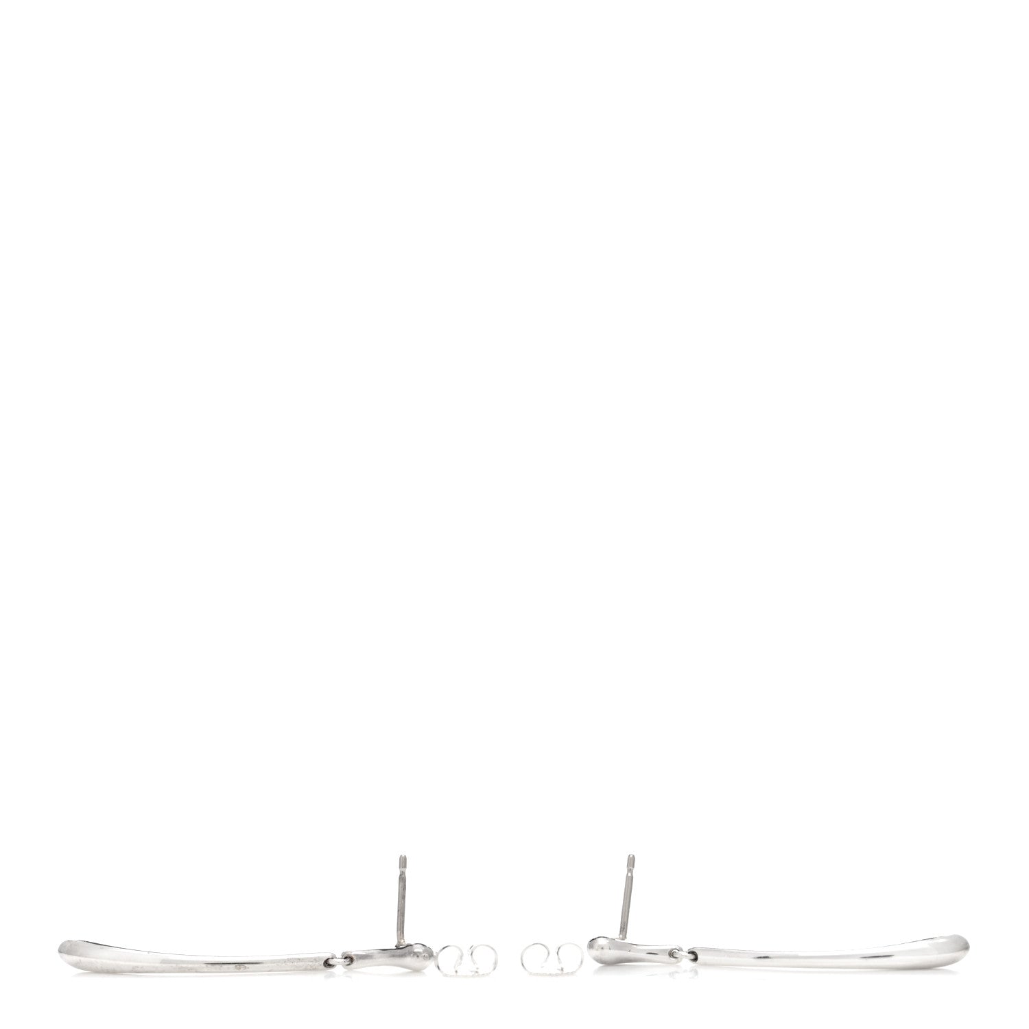Tiffany Sterling Silver Elsa Peretti Teardrop Link Earrings 3 of 3