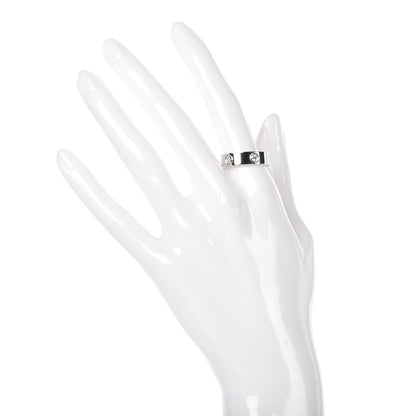 Cartier 18K White Gold 3 Diamond 5.5mm LOVE Ring 57 8 2 of 5