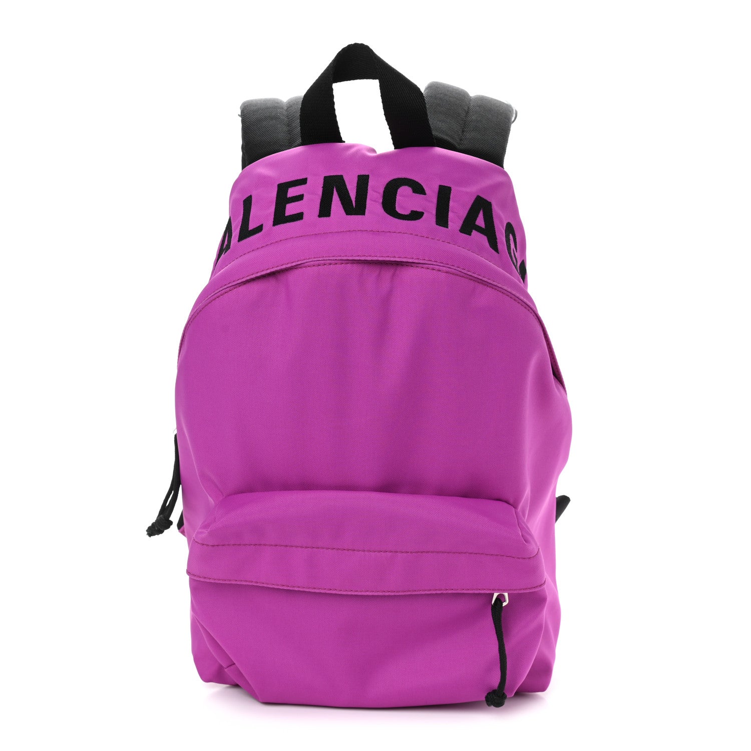 Balenciaga Sport Nylon Logo Embroidered S Wheel Backpack Fuchsia Black 1 of 9
