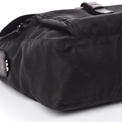 Prada Tessuto Nylon Saffiano Messenger Bag Black 8 of 10