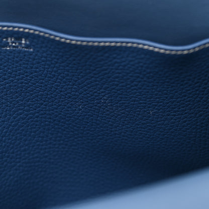 Hermes Taurillon Clemence Halzan 31 GM Deep Bleu 10 of 10