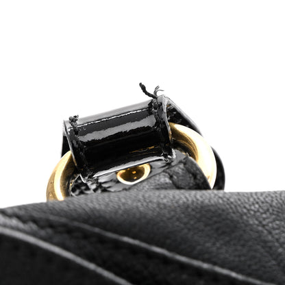 Valentino Garavani Grained Calfskin Catch Satchel Black 11 of 13