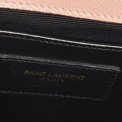 Saint Laurent Grain De Poudre Small Monogram Kate Satchel Pale Blush 6 of 8