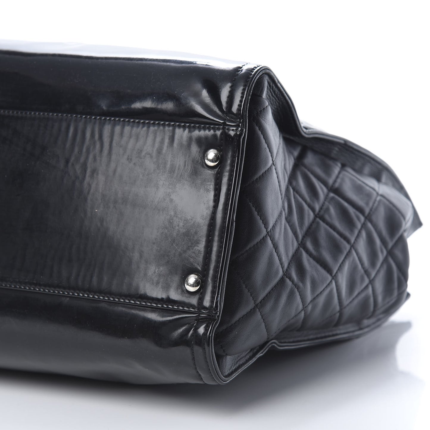 Vinyl Lipstick Ligne Tote Black