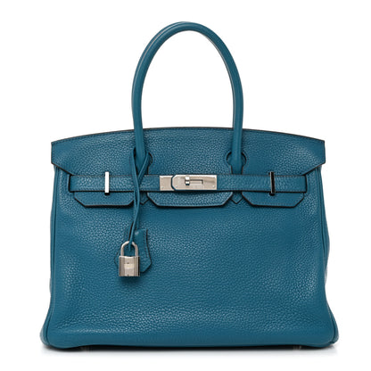 Hermes Taurillon Clemence Birkin 30 Bleu Izmir 1 of 18
