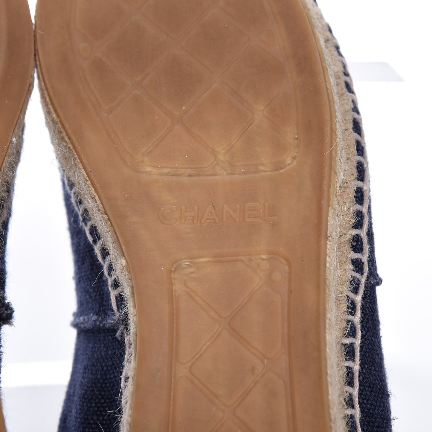 Denim Toile CC Espadrilles 41 Navy Black