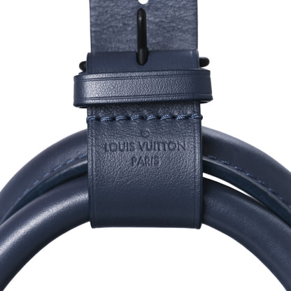 Louis Vuitton Calfskin Monogram Shadow Keepall Bandouliere 50 Navy 8 of 14