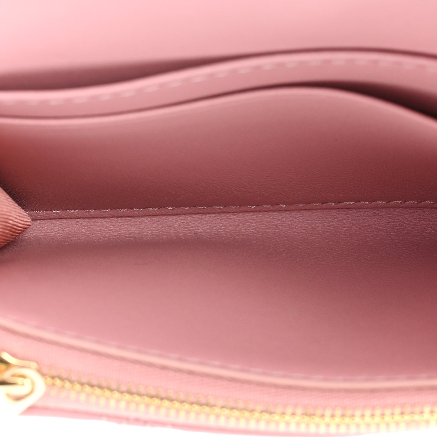 Lambskin Cannage Miss Dior Glycine Wallet Pink