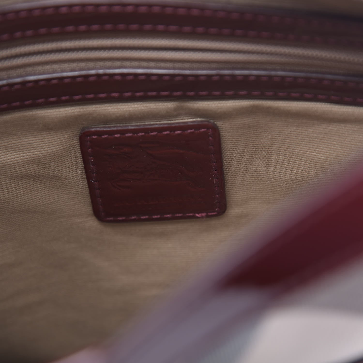 Burberry Patent Nova Check Dryden Crossbody Bag Dark Red 6 of 15