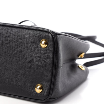 Prada Saffiano Small Galleria Double Zip Tote Black 9 of 9