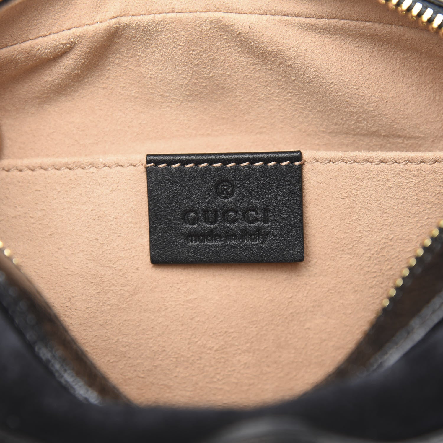 Gucci Suede Patent Web Mini Ophidia Shoulder Bag Black 6 of 10