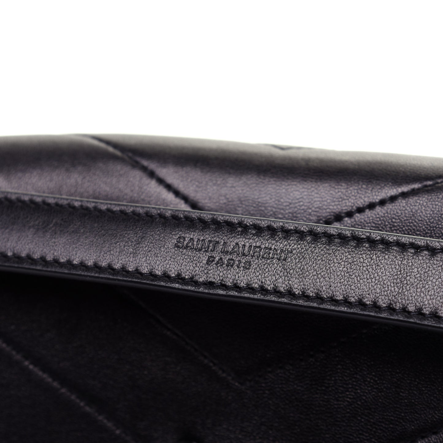 Lambskin Matelasse Monogram Medium Niki Chain Satchel Black