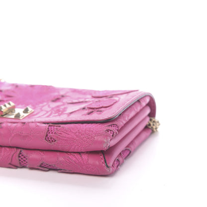 Valentino Garavani Nappa Lace Girello Flap Pop Fuxia 8 of 9