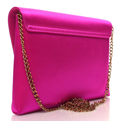 Versace Satin Crystal Embellished La Medusa Pouch On Chain Pink 3 of 10