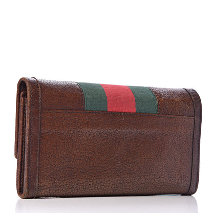 Gucci Calfskin Web Flap Wallet Brown 3 of 8