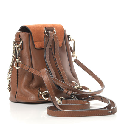 Chloe Suede Calfskin Mini Faye Backpack Tan 2 of 7