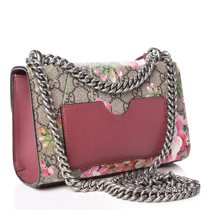 Gucci GG Supreme Monogram Blooms Small Padlock Shoulder Bag Beige Multicolor Dry Rose 3 of 9