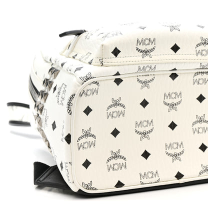MCM Visetos Small Side Stud Stark Backpack White 9 of 10