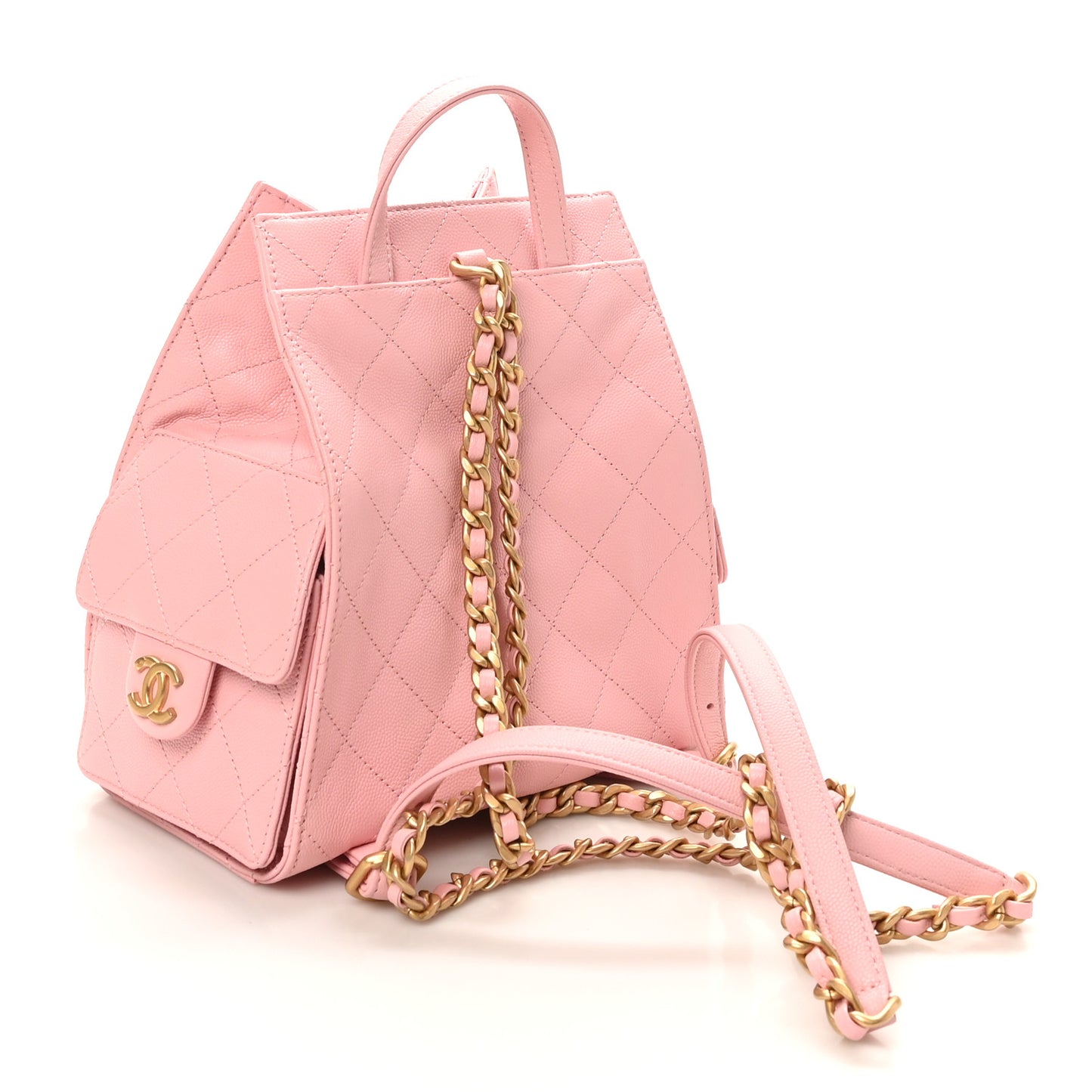 Caviar Quilted Medium Chanel 25 Backpack Light Pink