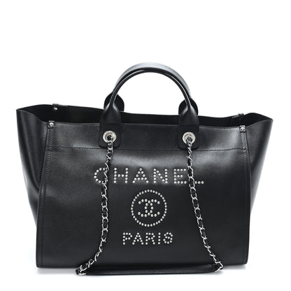 Chanel Caviar Medium Studded Deauville Tote Black 1 of 10