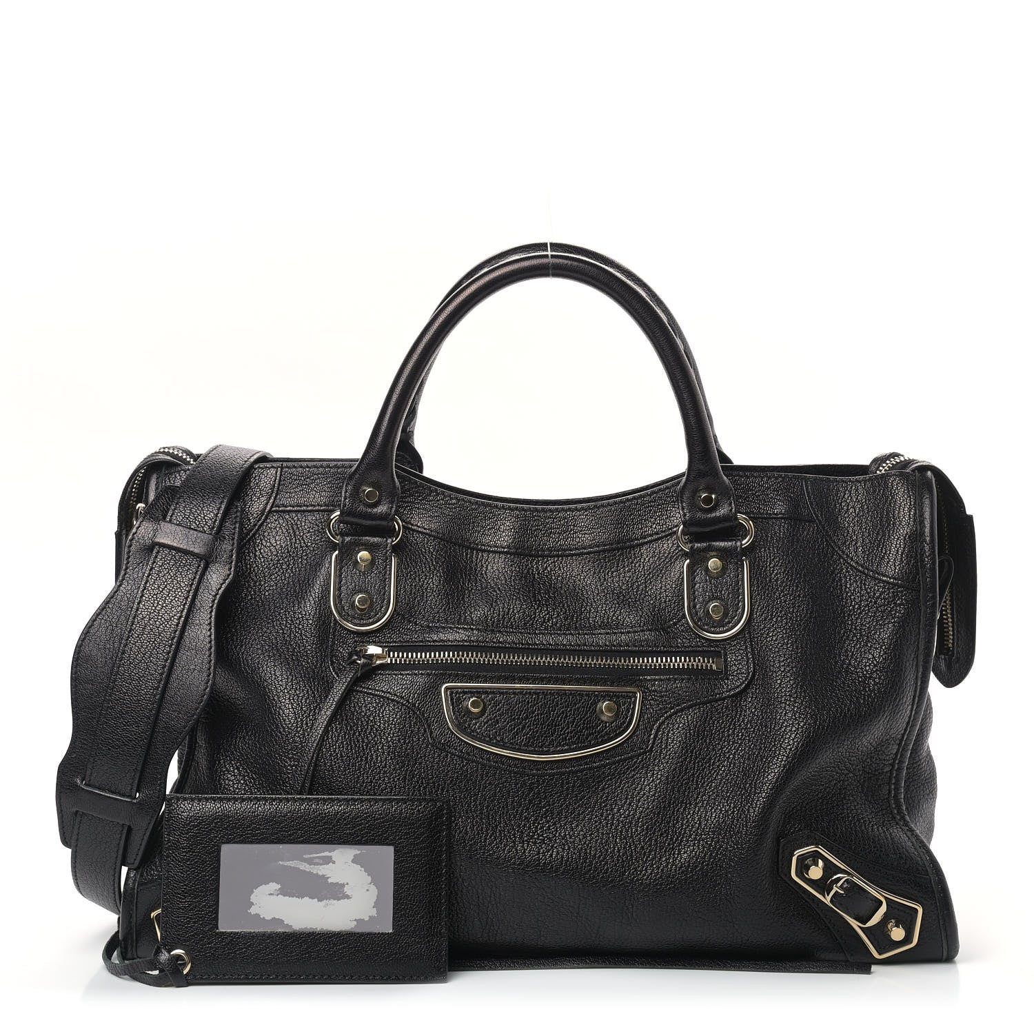 Balenciaga Chevre Gold Metallic Edge Hardware City Black 1 of 17