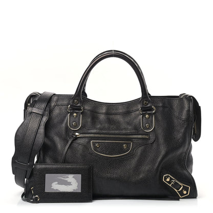 Balenciaga Chevre Gold Metallic Edge Hardware City Black 1 of 17